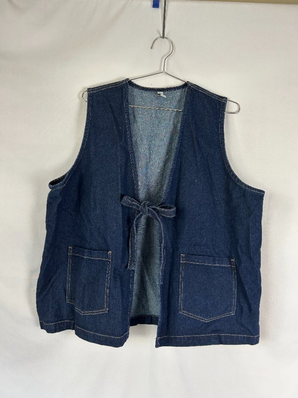 Only Brand Denim Tie Front Vest XL